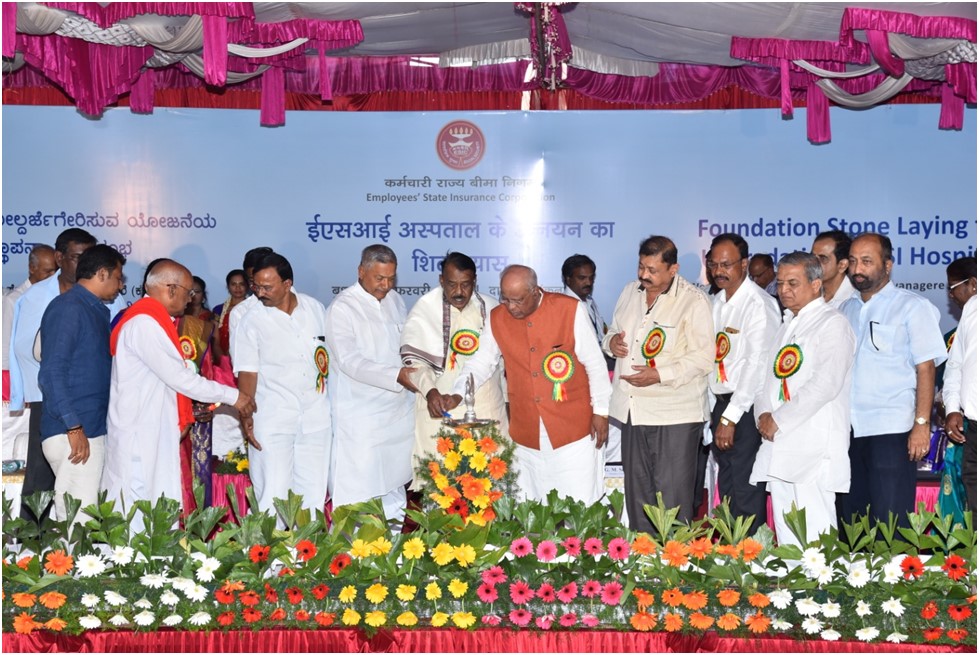 Foundation Stone Laying for Upgradation of ESI Hospital, Davanagere (Karnataka) on 20-02-2019