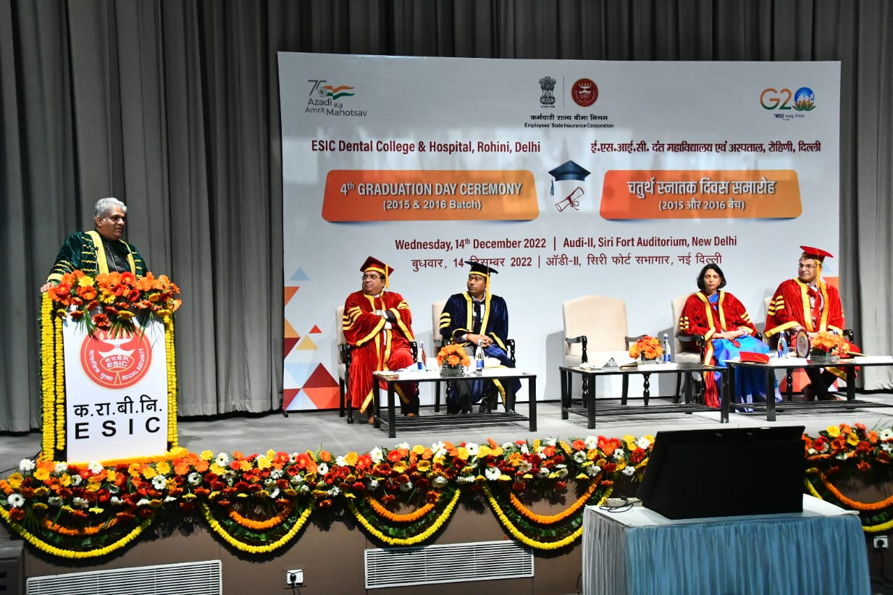 Graduation Ceremony of 4th Batch of ESIC Dental College & Hospital, Rohini held on 14.12.2022