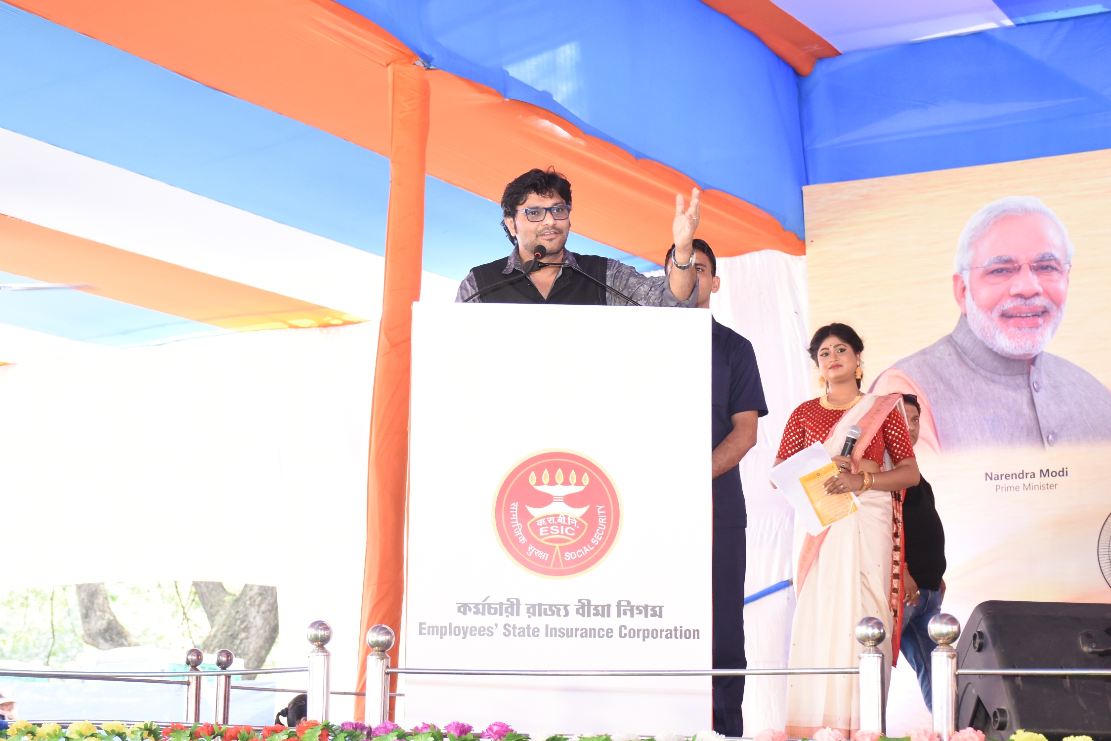 Commencement of construction work of additional 50 bedded hospital building at ESI Hospital, Asansol, W.B. on 16.08.2018